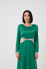 Abito lungo in raso FEDERICA BI