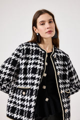 Giacca in ciniglia pied de poule FEDERICA BI ( due colori )