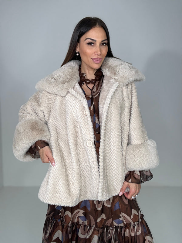 Giacca ecologica beige FEDERICA BI