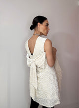 Abito fiocco in velluto e paillettes FEDERICA BI