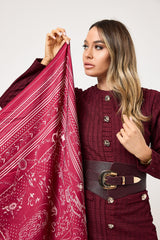 Foulard bordeaux FEDERICA BI
