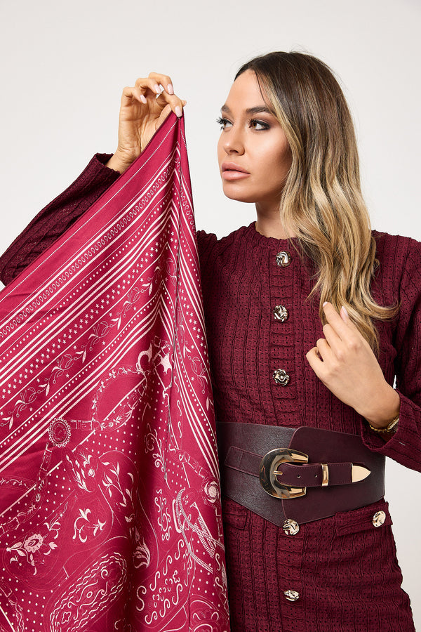 Foulard bordeaux FEDERICA BI