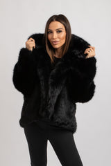 Ecopelliccia nera FEDERICA BI