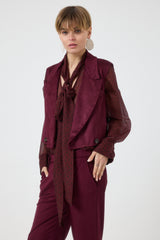 Tailleur in ecosuede bordeaux FEDERICA BI