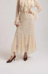 Gonna in pizzo crema FEDERICA BI