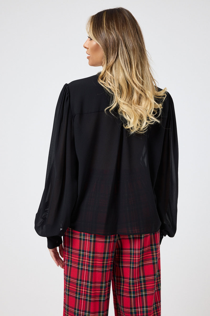 Camicia nera in chiffon FEDERICA BI