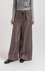 Pantalone grigio tartan FEDERICA BI