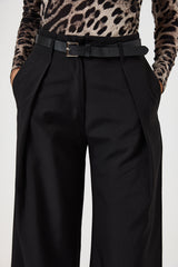 Pantalone nero con cintura FEDERICA BI