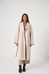 Cappotto beige cachemire e lana FEDERICA BI