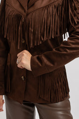 Giacca suede frange FEDERICA BI