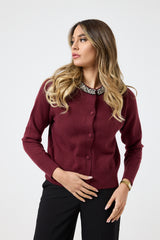 Cardigan collo gioiello FEDERICA BI ( due colori )