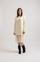 Abito FEDERICA BI tricot e pizzo