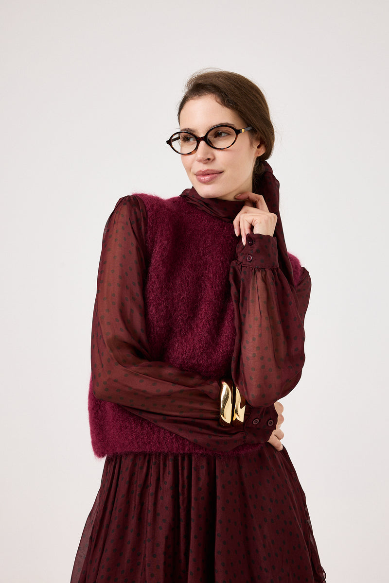 Gilet kid mohair ( vari colori ) FEDERICA BI