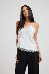Top in raso e pizzo FEDERICA BI