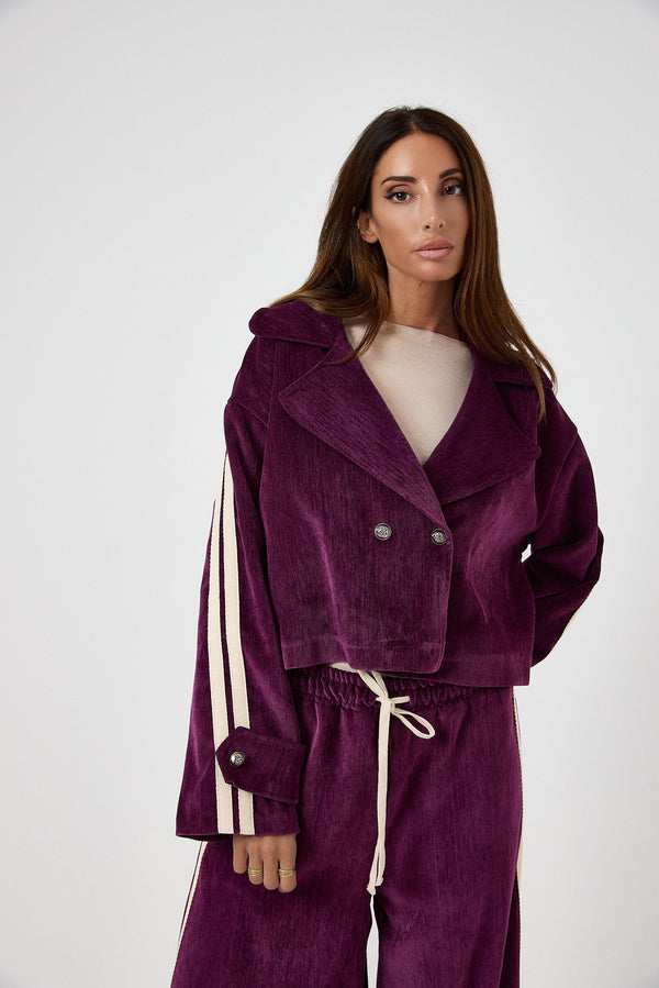 Giacca in velluto bordeaux FEDERICA BI