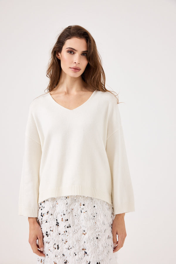 Maglia scollo V FEDERICA BI ( vari colori )