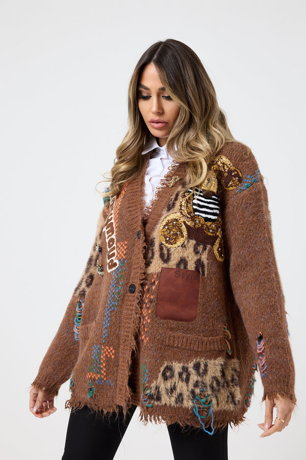 Cardigan TEDDY spille gioiello FEDERICA BI ( due colori )