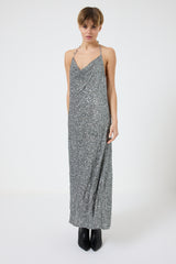 Abito in paillettes argento FEDERICA BI