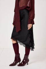 Gonna nera in viscosa e pizzo FEDERICA BI