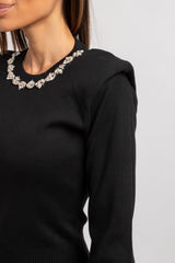 Maglia spallina e collo gioiello FEDERICA BI