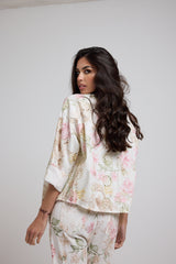 Giacca in denim floreale ALLY BY FEDERICA BI