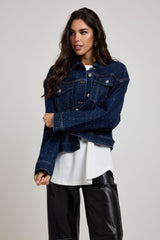 Giacca in blu denim FEDERICA BI