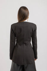 Blazer nero doppiopetto FEDERICA BI
