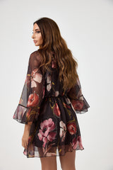 Abito in chiffon fantasia moro FEDERICA BI