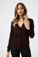 Cardigan moro in lana moro FEDERICA BI