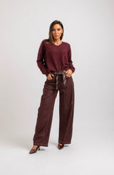 Maglia bordeaux lana e cachemire FEDERICA BI