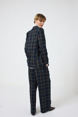 Blazer tartan blu notte FEDERICA BI