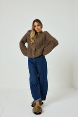Cardigan bottone oro FEDERICA BI