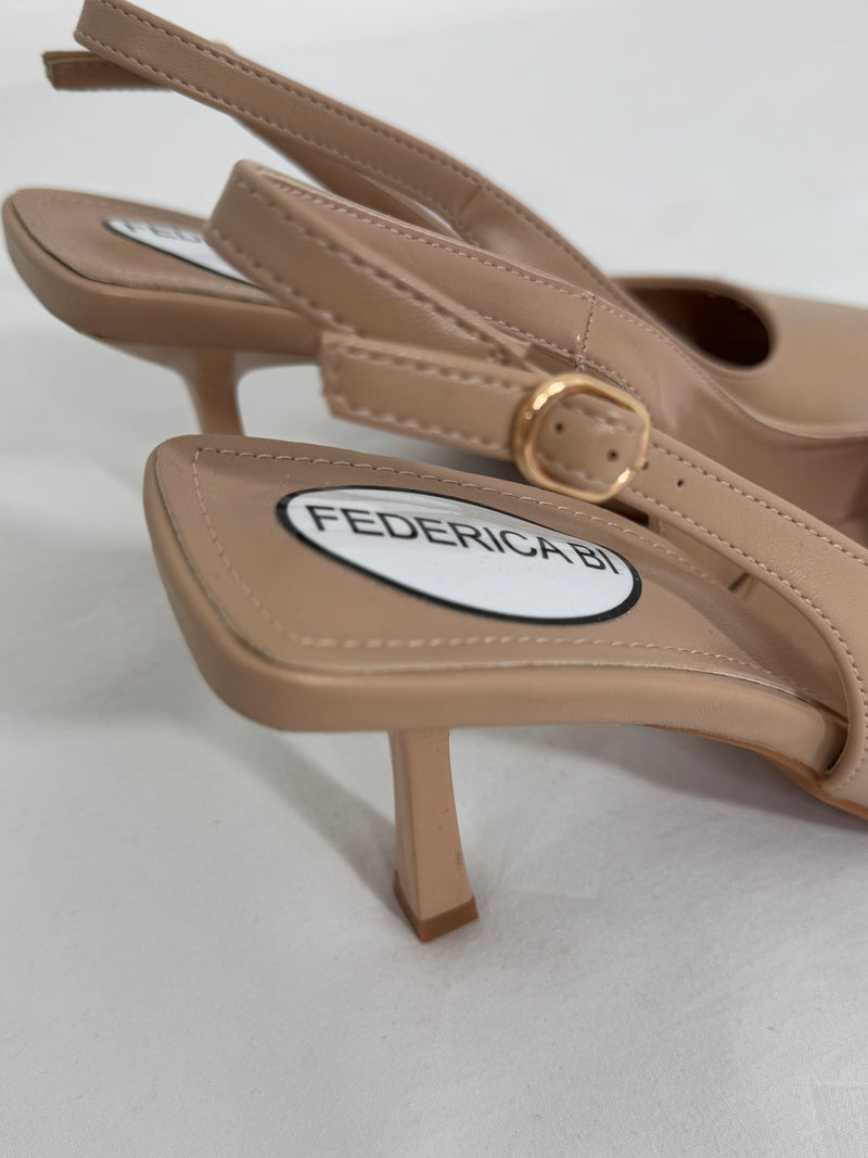 Slingback rosa nude FEDERICA BI