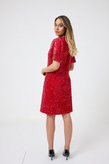 Abito in velluto e paillettes FEDERICA BI ( due colori )