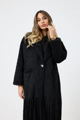 Cappotto lungo con frange FEDERICA BI ( due colori )
