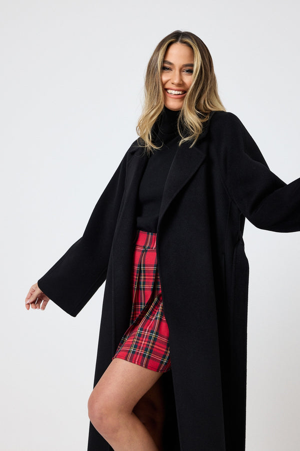 Cappotto nero cachemire e lana FEDERICA BI