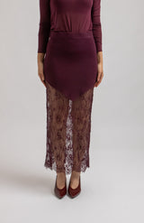 Gonna tricot e pizzo chantilly FEDERICA BI