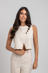 Tailleur beige bottoni FEDERICA BI