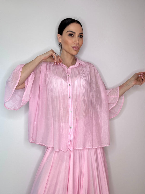 Camicia rosa in cotone FEDERICA BI