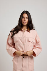 Giacca crop rosa FEDERICA BI