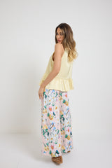 Gilet in raso giallo pastello FEDERICA BI