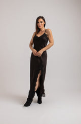 Abito FEDERICA BI slip dress in viscosa e pizzo