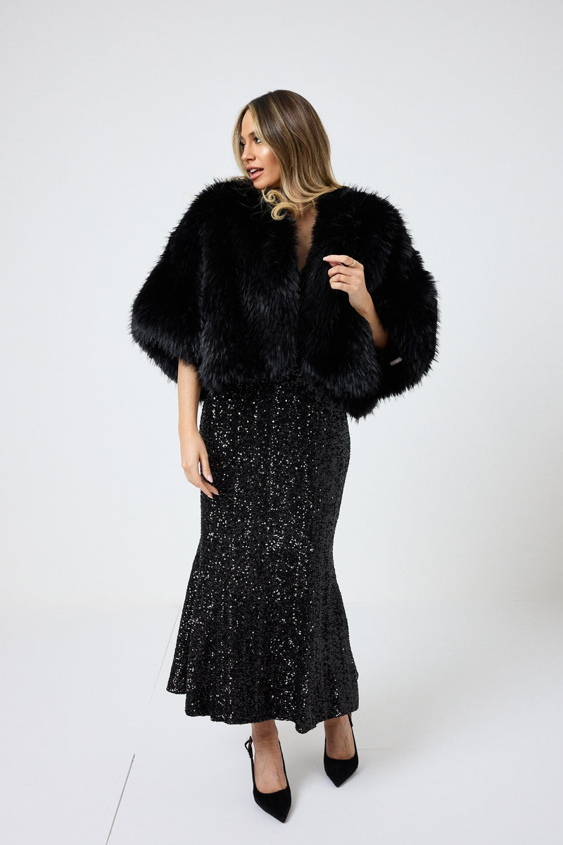 Abito nero in paillettes FEDERICA BI