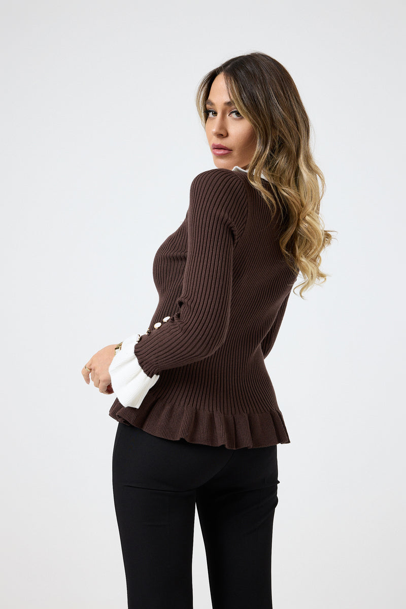 Maglia colletto FEDERICA BI ( più colori )