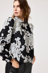 Camicia nera ricamata FEDERICA BI