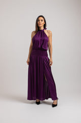 Abito elegante FEDERICA BI prugna