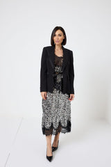 Top in paillettes argento FEDERICA BI