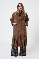 Cappotto lungo con frange FEDERICA BI ( due colori )