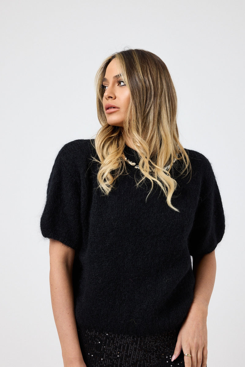 Pantalone nero in paillettes FEDERICA BI