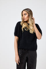 Pantalone nero in paillettes FEDERICA BI